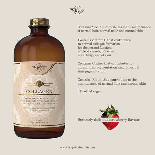 Sky Premium Life Hydrolysed Collagen Type I Food Supplement - Strawberry Taste Sky Premium Life
