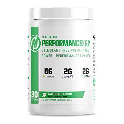 PerformanceOne Best Stimulant-Free Pre Workout Powder by NutraOne for Women and Men