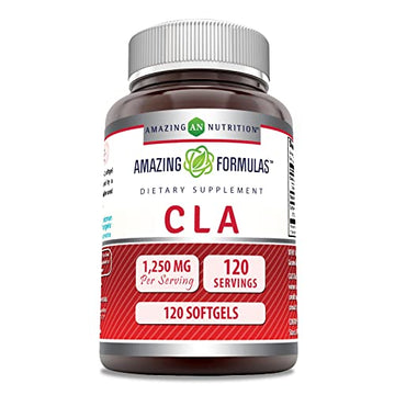 Amazing Formulas CLA | Conjugated Linoleic Acid Supplement | 1250 Mg | 120 Softgels