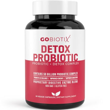 GOBIOTIX Detox Probiotic Supplement with Digestive Enzymes, Milk Thistle, Turmeric