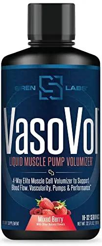 Siren Labs Vaso-VOL Liquid Muscle Pump Volumizer with Agmatine Sulfate - Pre Workout