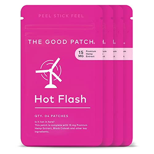 The Good Patch Plant Powered Menopause Support - Sustained Release Hot Flash Patch with Hemp Extract