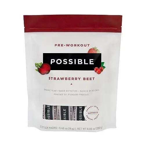 Possible Beet Pre-Workout - Strawberry Beet Flavor - Individually Wrapped Servings