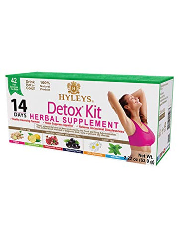 Hyleys Detox Tea 14 Days Kit - 42 Tea Bags - Herbal Supplement - Mother's Mother's Day