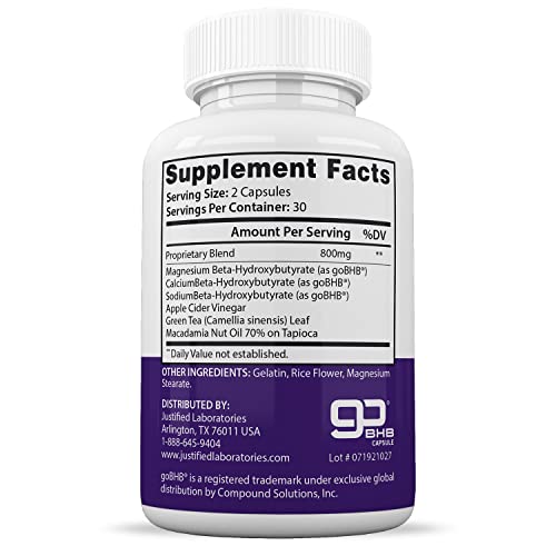 (2 Pack) Trim Life Labs Keto Pills Includes Apple Cider Vinegar Patented goBHB Justified Laboratories