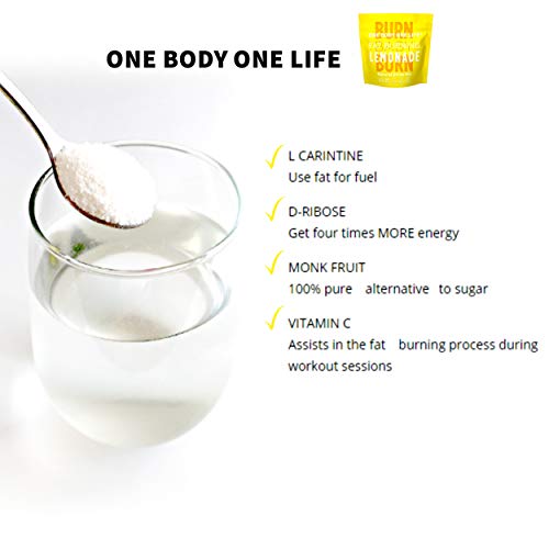 Fat Burning Lemonade Stimulant Free Weight Loss and Energy Drink Mix for Women & Men One Body One Life