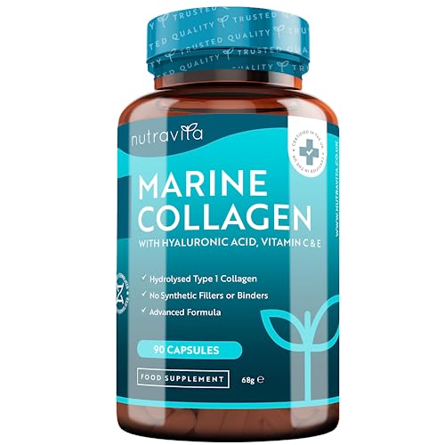 Marine Collagen 1000mg Enhanced with Hyaluronic Acid 100mg - 90 Super Strength Capsules