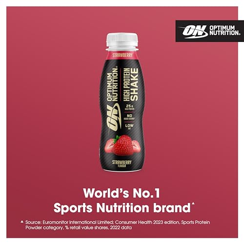 Optimum Nutrition High Protein Shake Bottles, Ready To Drink Healthy Snacks, No added Optimum Nutrition