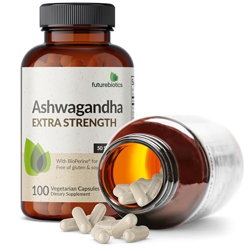 Futurebiotics Ashwagandha Extra Strength Stress & Mood Support with BioPerine Futurebiotics