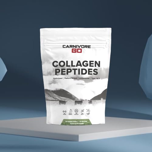 Carnivore Go Grass Fed Bovine Collagen Powder - 400g Hydrolysed Type 1 & 3 Carnivore Go
