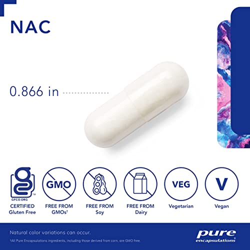 Pure Encapsulations NAC 600 mg - NAC Supplement for Lung Health & Immune Support Pure Encapsulations