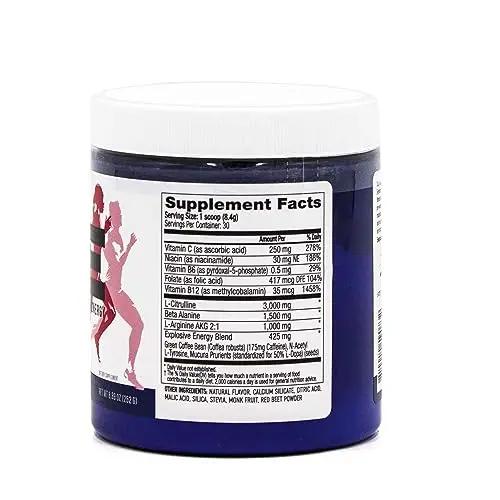 PERFORMANCE INSPIRED Nutrition - APEX Pre Workout Powder - Increase Energy & Endurance - Caffeine - Beta Alanine - All Natural - Vegan Formula - Strawberry Kiwi