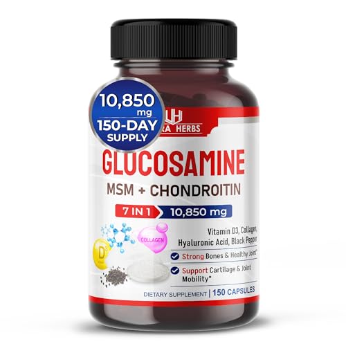 Glucosamine Chondroitin MSM 10,850mg - Joint Mobility Support Supplement