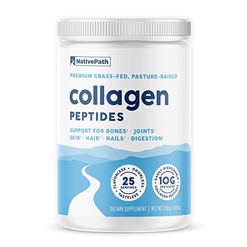 NativePath Collagen Peptides Protein - Hydrolyzed Type 1 & 3 Collagen Powder for Skin
