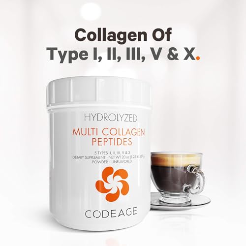 Code Age Multi-Collagen Protein Powder Hydrolyzed 20Oz All-in-One Super Bone Broth Codeage