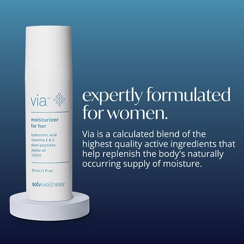 Solv Wellness Via Vaginal Moisturizer Cream for Women, Non-Hormonal, Water-Based, Made