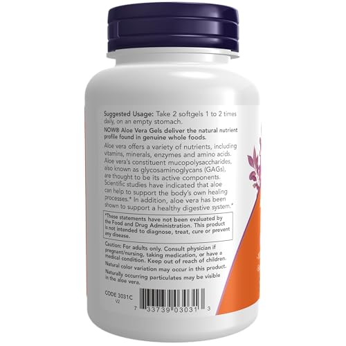 NOW Supplements, Aloe Vera (Aloe barbadensis) 10,000 mg, Supports Digestive Health NOW