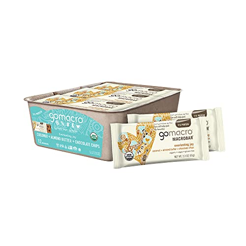 GoMacro MacroBar Organic Vegan Protein Bars - Coconut + Almond Butter + Chocolate