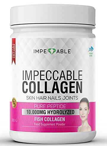 IMPECCABLE Collagen Premium 10.000 mg Pure peptide hydrolyzed Marine Collagen Powder