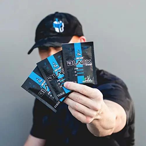 eFlow Nutrition ENRAGE Black Preworkout Sample Packs - Travel Packs - High Stim Energy, Pump, Strength, Endurance, Focus, Nootropic formula - Variety (6 Packs)