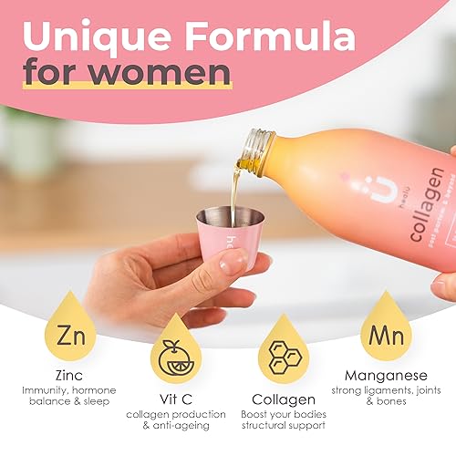 Collagen Supplements for Women, Highest-Dose 12000mg Liquid Collagen Peptides, Bovine Collagen Healu