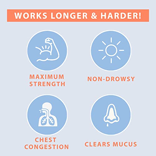 Curist Guaifenesin 600 mg Extended Release Tablets (300 Dye-Free Tablets) - Expectorant Curist