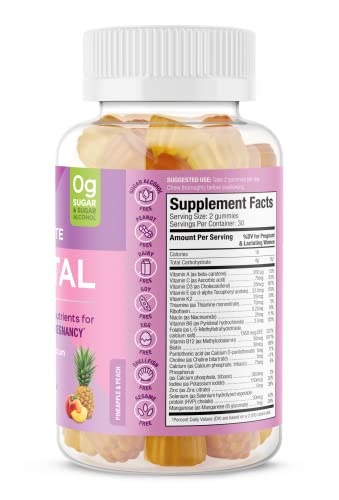 SUKU Vitamins - Complete Prenatal - Enriched with Calcium, Vitamin K2, Vitamin B12