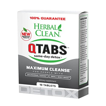 Herbal Clean - QTabs Same-Day Detox, Portable and Discreet, 10 Tablets