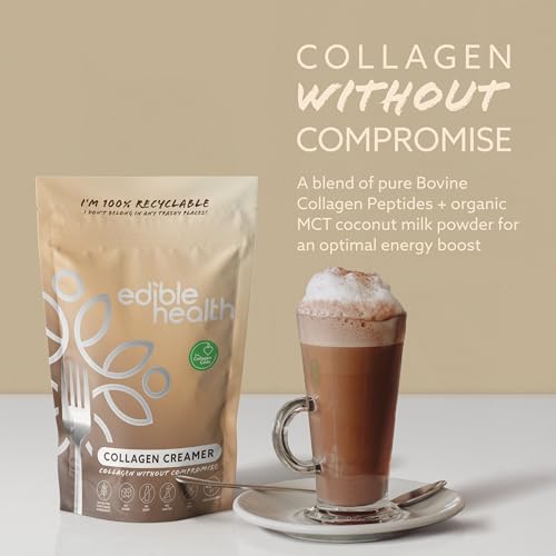 High Protein Bovine Collagen Creamer, Great With Coffee, Hot Chocolate, Smoothies & Porridge Edible Health