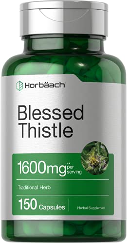 Blessed Thistle Capsules 1600 mg | 150 Count | Max Potency | Non-GMO, Gluten Free