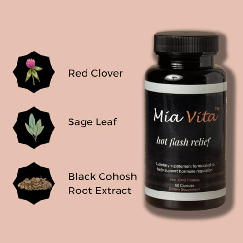FEMMEPHARMA Mia Vita Hot Flash Supplements for Menopause Natural Hormone Regulation FEMMEPHARMA
