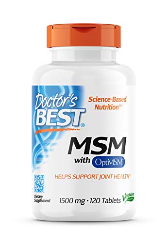 Doctor's Best MSM with OptiMSM, Non-GMO, Gluten Free, Joint Support, 1500 mg