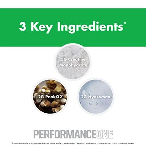 PerformanceOne Best Stimulant-Free Pre Workout Powder by NutraOne for Women and Men —Powerful Nitric Oxide Pre Workout, Non-Stimulant W/ PeakO2Ⓡ, Creatine Monohydrate & HydromaxⓇ (30 Servings)