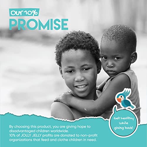 Marine Collagen Gummies by Jolly Jelly® - Wild-Caught Marine Collagen Tapioca Gummies - Type 1 Hydrolysed Collagen - Strawberry Flavour - 60 Gummies. JOLLY JELLY