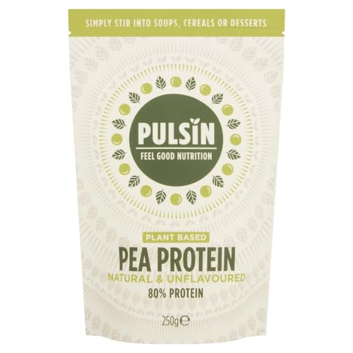 Pulsin - Unflavoured Vegan Pea Protein Powder - 250g - 8.0g Protein, 0g Carbs, 41 Kcals Per Serving