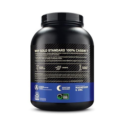 Optimum Nutrition Gold Standard 100% Casein Slow Digesting Protein Powder with Zinc Optimum Nutrition