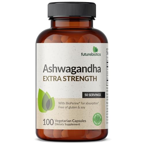 Futurebiotics Ashwagandha Extra Strength Stress & Mood Support with BioPerine Futurebiotics