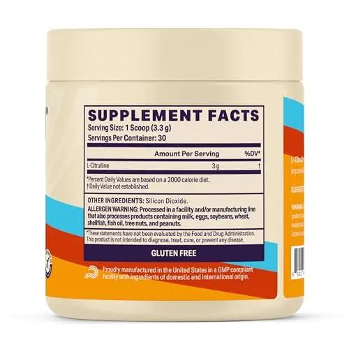 Podium Nutrition, Solos | L-Citrulline, 30 Servings, Unflavored, Boost Athletic Performance