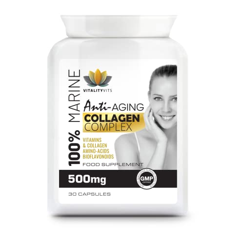 Marine Collagen Complex - High Strength 30 Capsules for Joint Support Hair VITALITYVITS