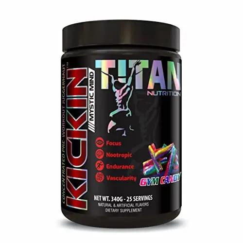 Titan Nutrition Kickin Concentrated Pre-Workout Drink- Energy, Focus, Endurance & Mood