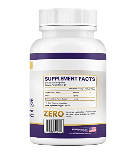 Lion's Mane & DMAE Capsules: Enhance Memory, Boost Mental Clarity