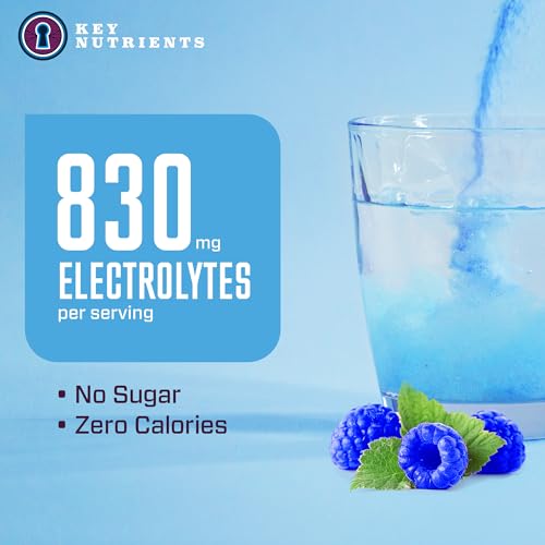 KEY NUTRIENTS Multivitamin Electrolytes Powder No Sugar - Tempting Blue Raspberry KEY NUTRIENTS