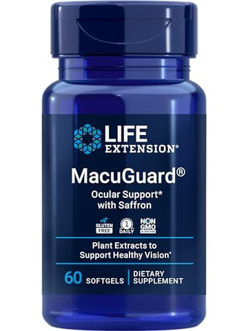 Life Extension MacuGuard Ocular Support with Saffron – Eye Health Supp