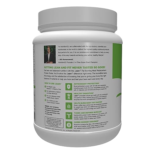 Lean1 Strawberry, 15 Serving tub, Fat Burning Meal Replacement by Nutrition53 N53