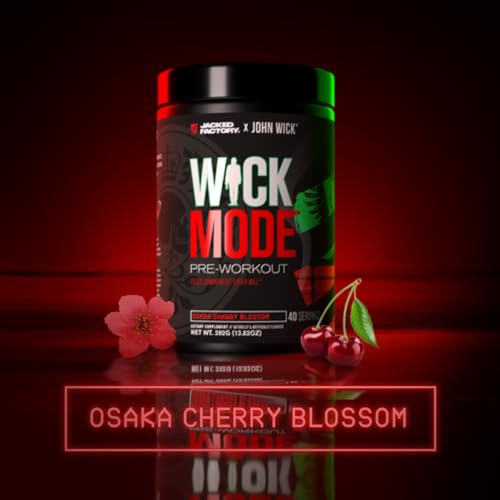 Jacked Factory X John Wick - Wick Mode Pre Workout Powder - Intense Energy, Battle-Rea Jacked Factory