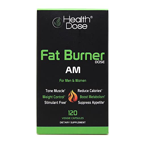 Health Dose Fat Burner AM. Weight Control & Metabolism Boost. For Active Lifestyles. Health Dose