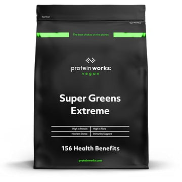 Protein Works Super Greens Extreme Powder , 156 Health Benefits , 41 Active Ingredients , Vegan