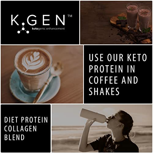 K-GEN™ Keto Collagen Protein Powder Natural Multi Collagen Chocolate Blend, Coconut MCT Vitamin C+B6 K GEN ketogenic enhancement