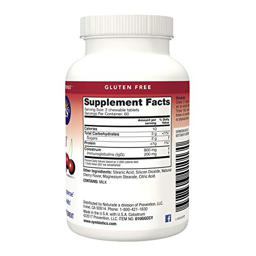 Symbiotics Colostrum 120ct Chewables Plus - Immunity Support for Adult & Kids Symbiotics