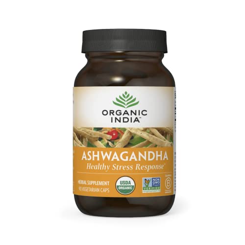 ORGANIC INDIA Ashwagandha Herbal Supplement - Vegan, Gluten-Free, Kosher